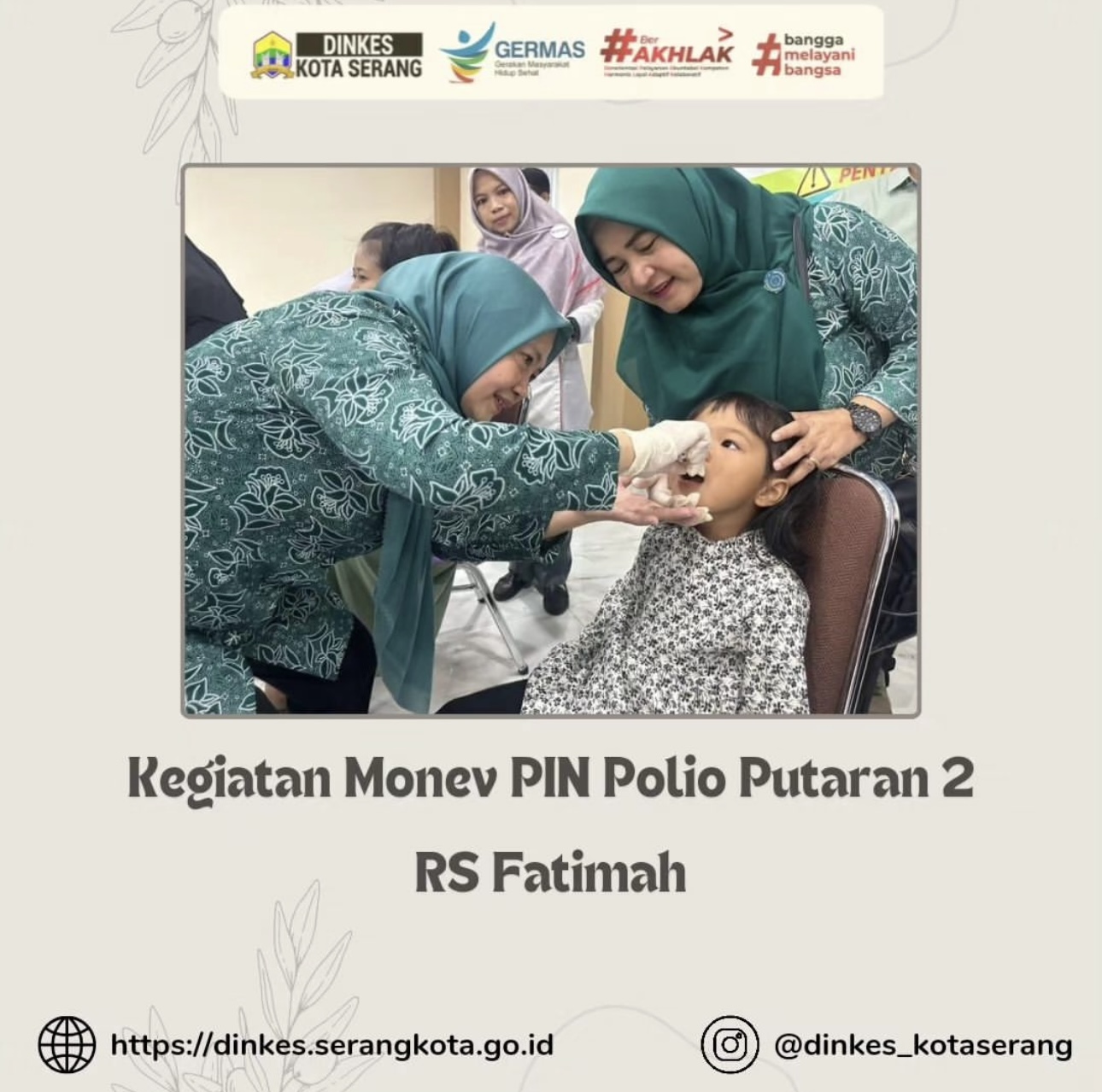 Kegiatan Monitoring dan Evaluasi PIN Polio