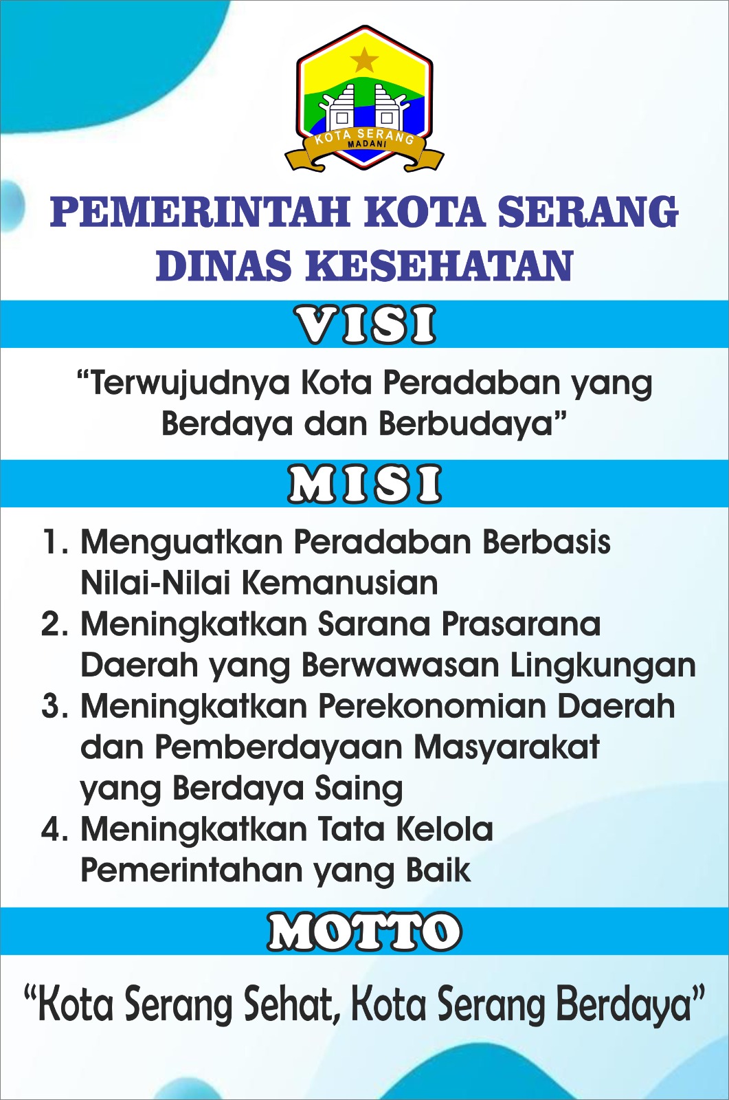 Visi misi motto dinkes kota serang