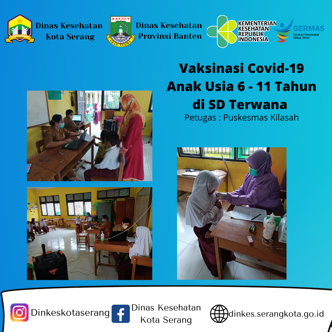 Kegiatan Vaksinasi Covid-19 Anak Usia 6-11 Tahun di SD Terwana