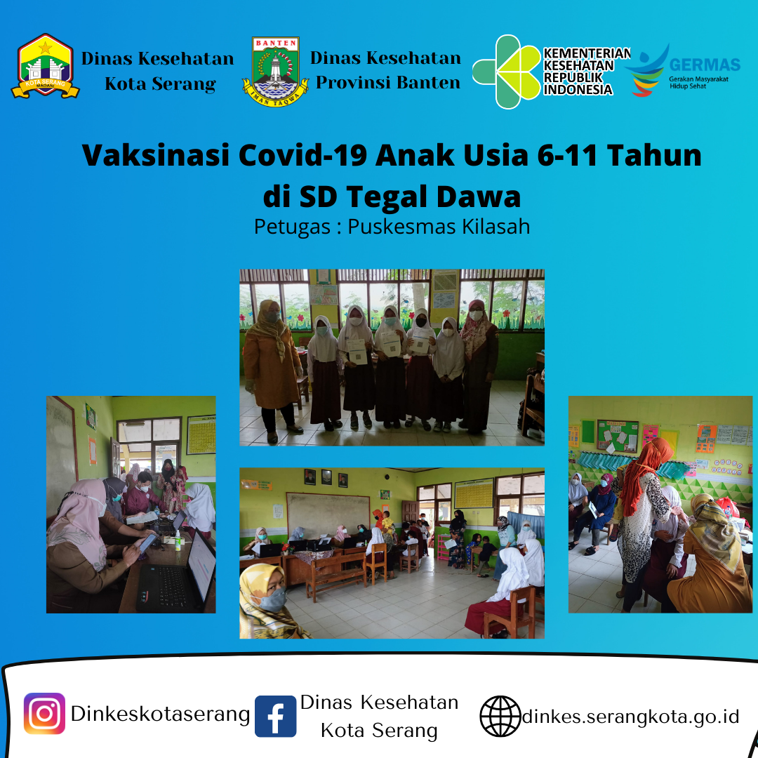 Kegiatan Vaksinasi Covid-19 Anak Usia 6-11 Tahun di SD Tegal Dawa