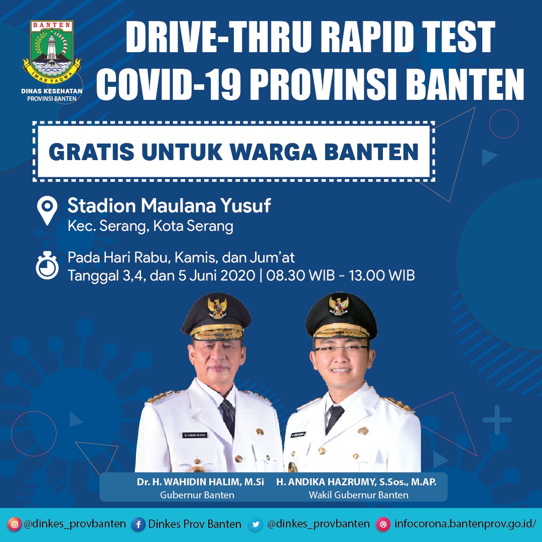 RAPID TEST GRATIS UNTUK WARGA BANTEN